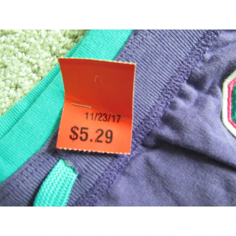 Justice Sweatpants Size 12 Purple Teal Glitter Logo Y2K Loungewear Joggers